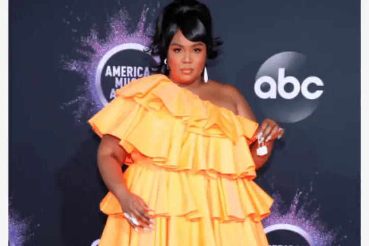 Lizzo outfits ruffled dress