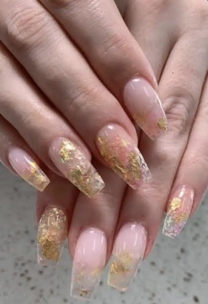 Foil piece simple nails