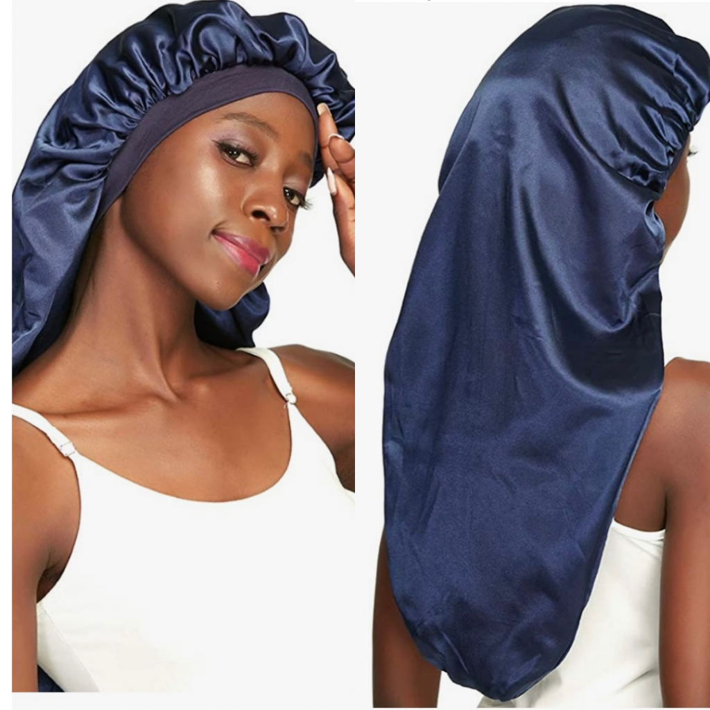 Long Silk bonnet cap for braids