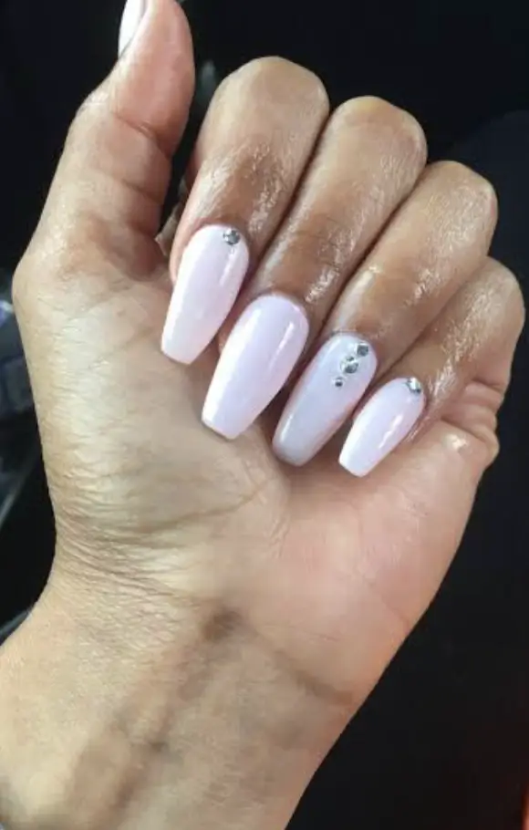 Simple embellished nails 