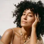 Tracee Ellis ross with curly bangs