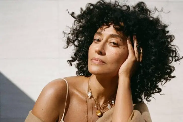 Tracee Ellis ross with curly bangs