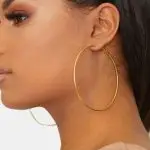 Thin gold earrings