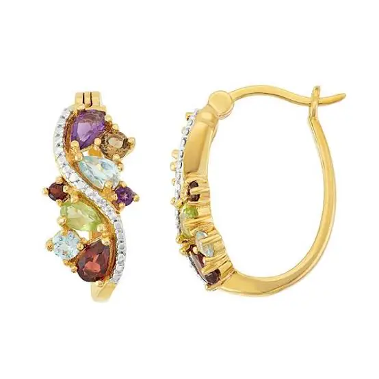 Adorned gem encrusted earrings 