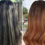 Color removal before and after