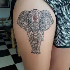 Mandala elephant tattoo design 