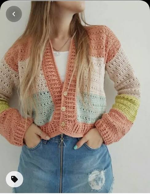 Crochet knit multicolored 