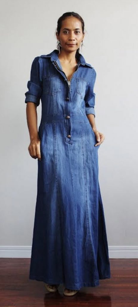 Maxi denim dress 