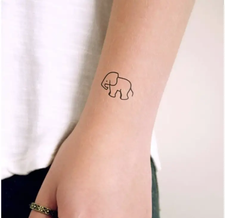Simple elephant tattoo design 