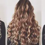 different types of curls, from a curling wand