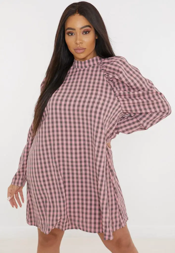 high neck Gingham