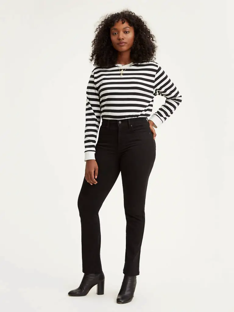 straight leg black jeans