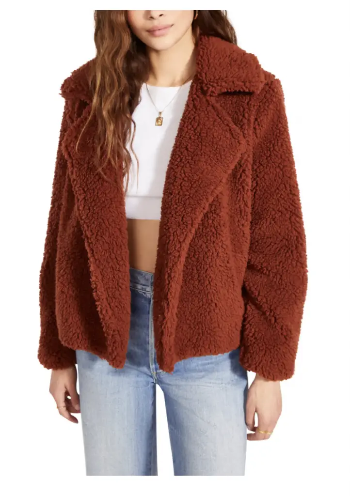 brown teddy fall jackets