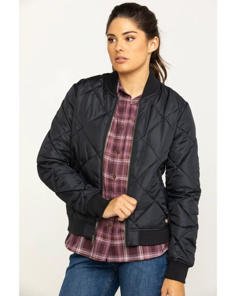 black quilted bomber jackets
