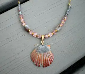 scallop inspired neck beaded jewelry 