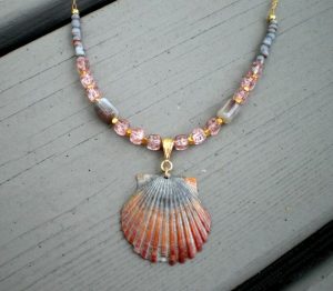 scallop inspired neck beaded jewelry 