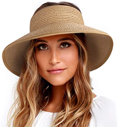 straw vizor hat