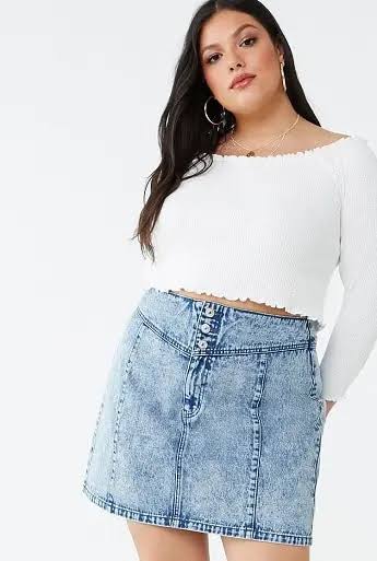 Mini denim summer skirts