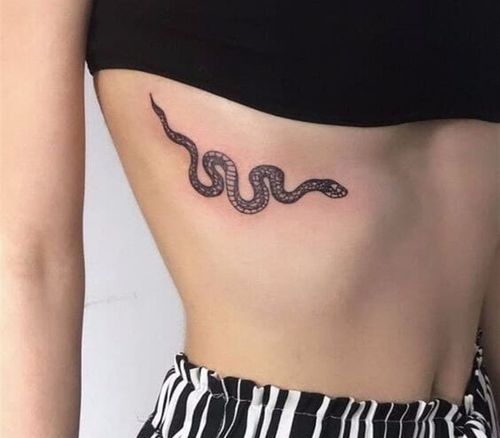 tiny wrapped under boob snake 