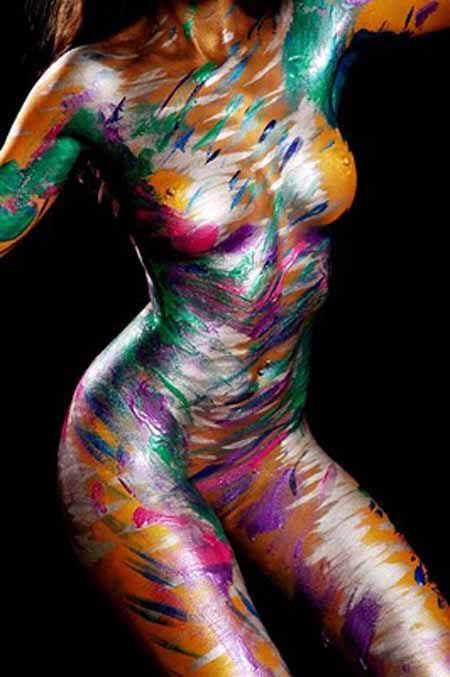 Abstract body paint