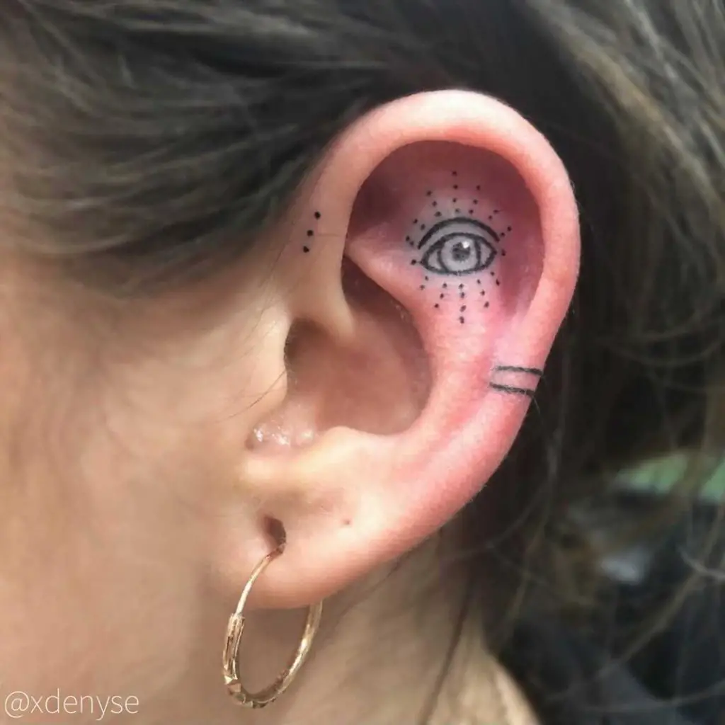 Ear tattoo