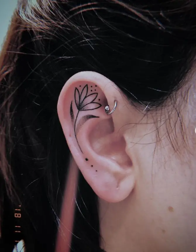 Ear tattoo