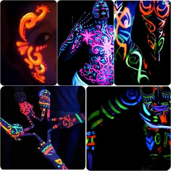 Uv neon body paint