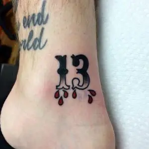 the unlucky number 13 tattoo