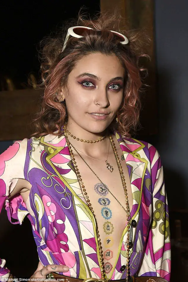 Paris Jackson seven chakras design body ink