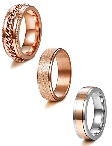 Rose gold fidget ring