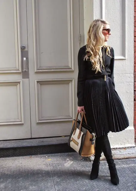 knee-high on The midi skirt 