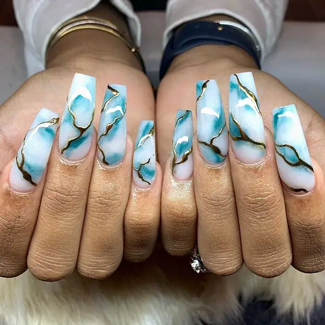 marble nails design ideas