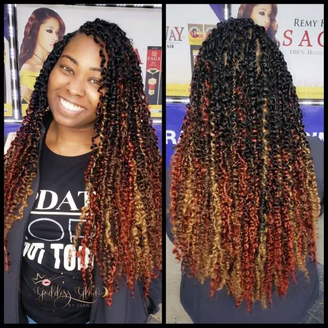 multi-coloured twisted braids