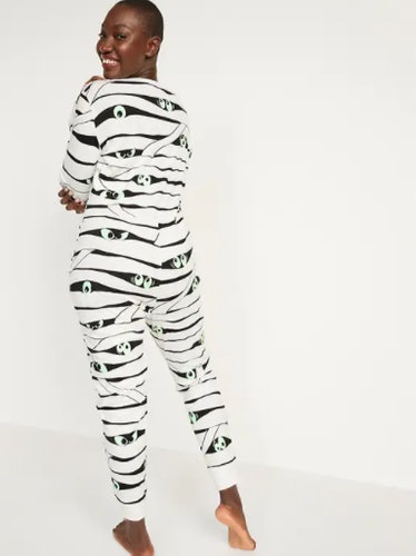 mummy print onesie sleeper