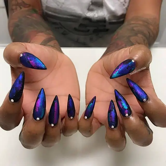 galaxy nail art
