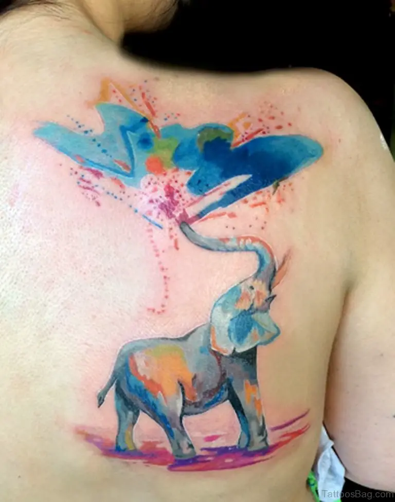 Amazing-Elephant-Tattoo-On-Shoulder-