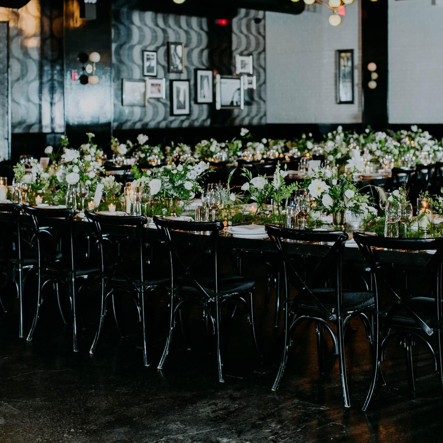 Black ceremony décor 