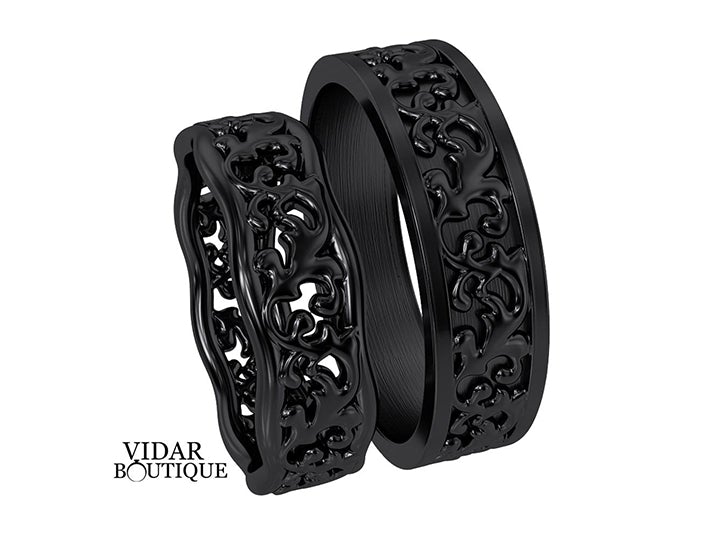 Black wedding bands 