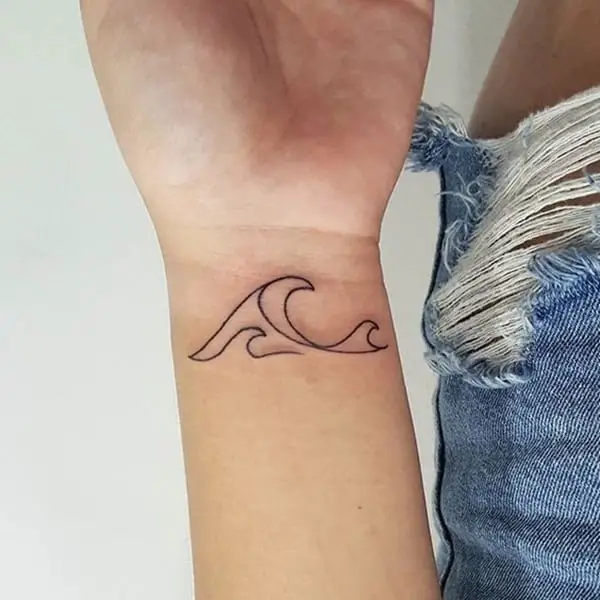 Alone wave tattoo