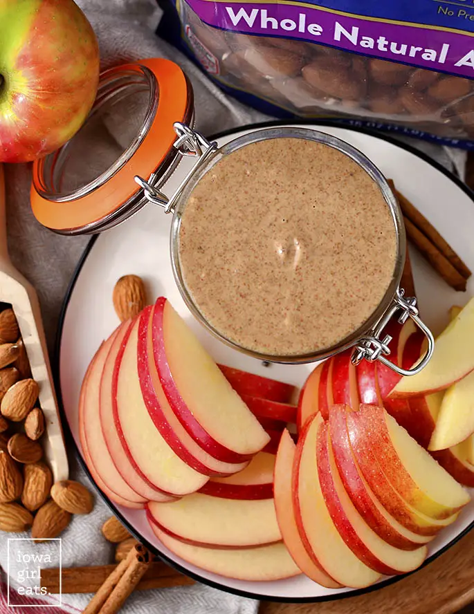 almond butter and apple slices