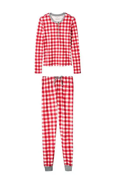 honest company organic checkered christmas pajamas
