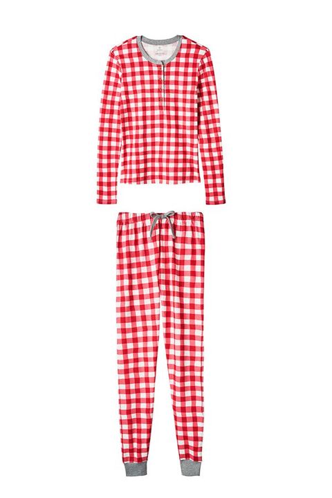 honest company organic checkered christmas pajamas