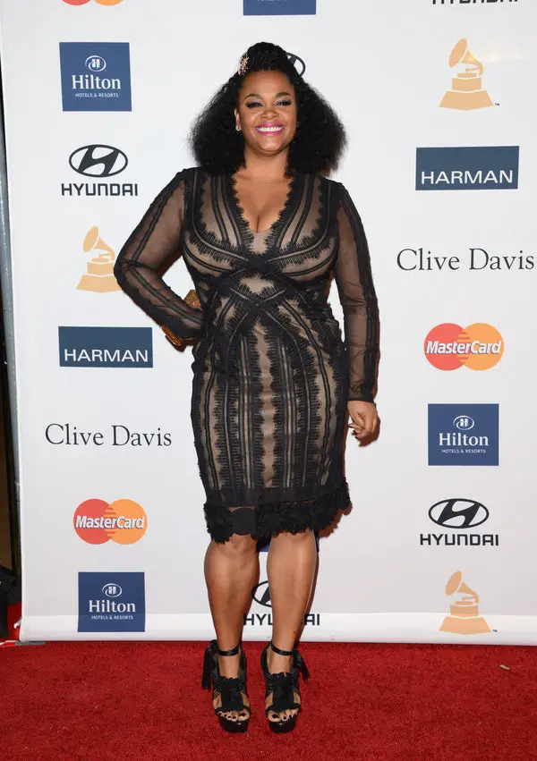 jill scott in a sheer black dress