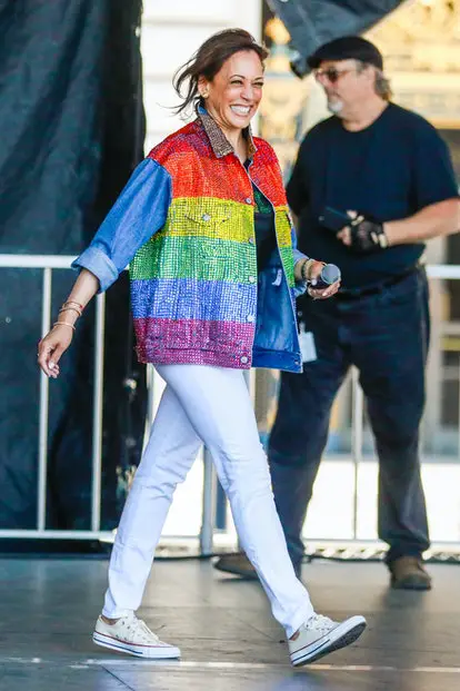 kamala harris in pride jacket 