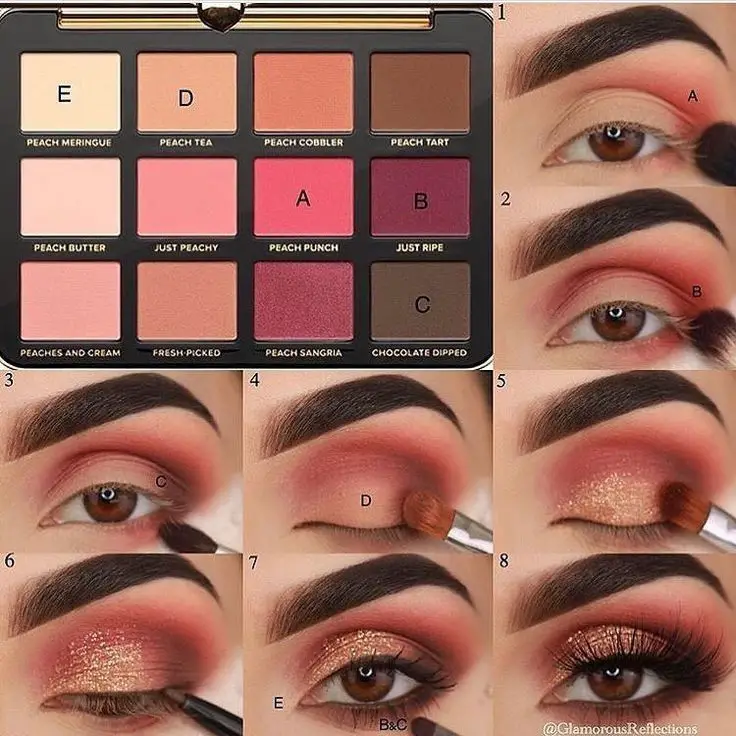 makeup look with the just peachy eyeshadow