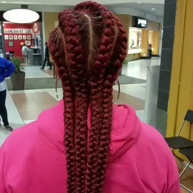 red goddess braid