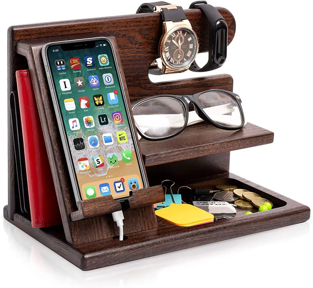 wooden docking station best mans gift