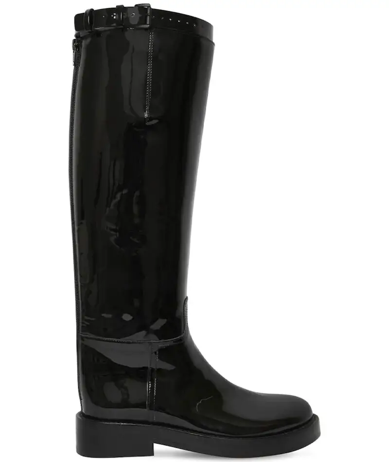 Riding-Boots ANN-DEMEULEMEESTER-40MM-PATENT-LEATHER-RIDING-BOOTS