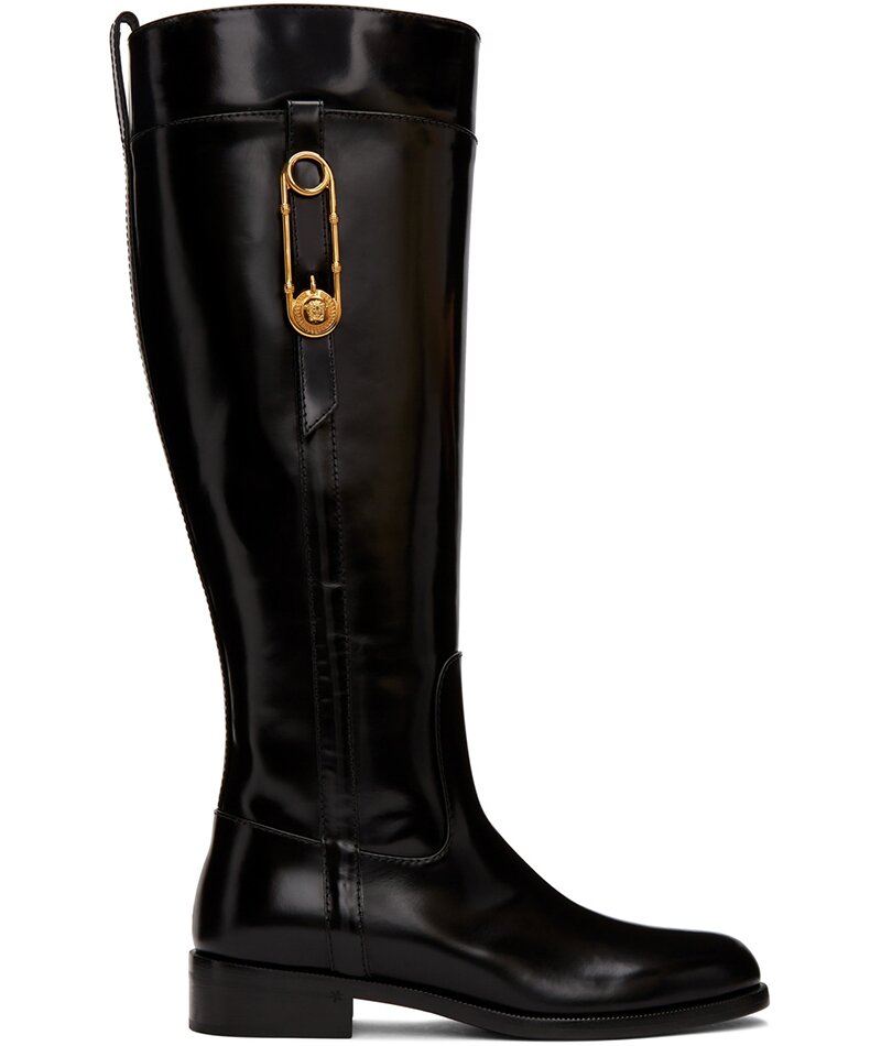 versace medusa riding boots for women