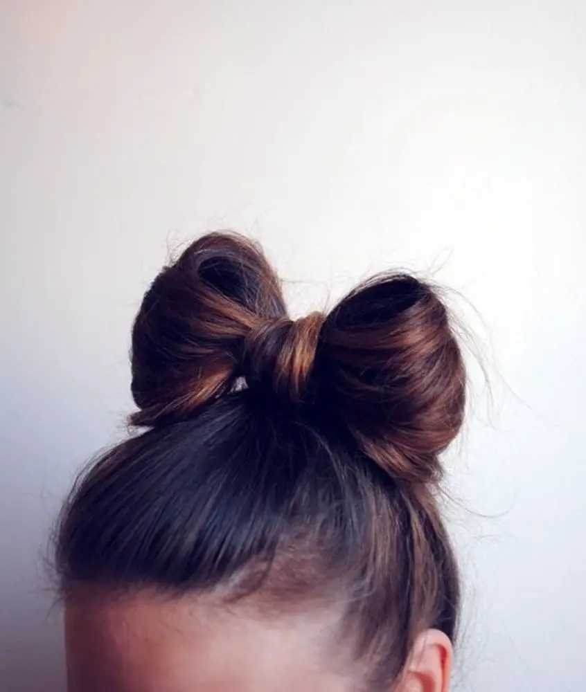 Topknot bun Hair bow